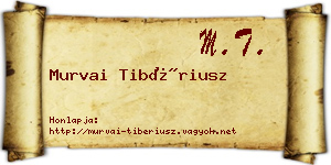 Murvai Tibériusz névjegykártya